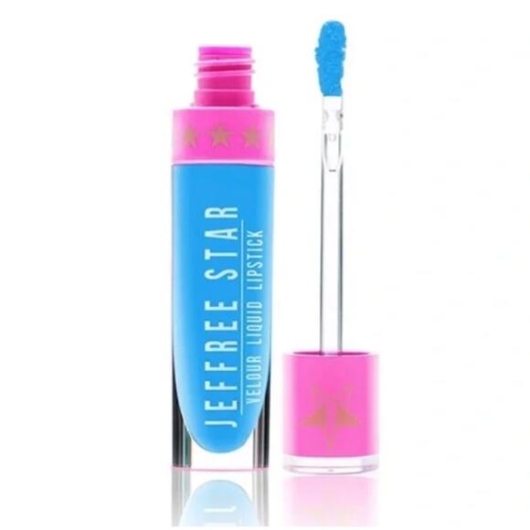 Jeffree Star Velour Liquid Matte Jawbreaker Bright Blue Baby Blue Lipstick New - Picture 3 of 5